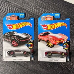 Hot Wheels Corvette Stingray Lot of 2 Color Variants 3/10